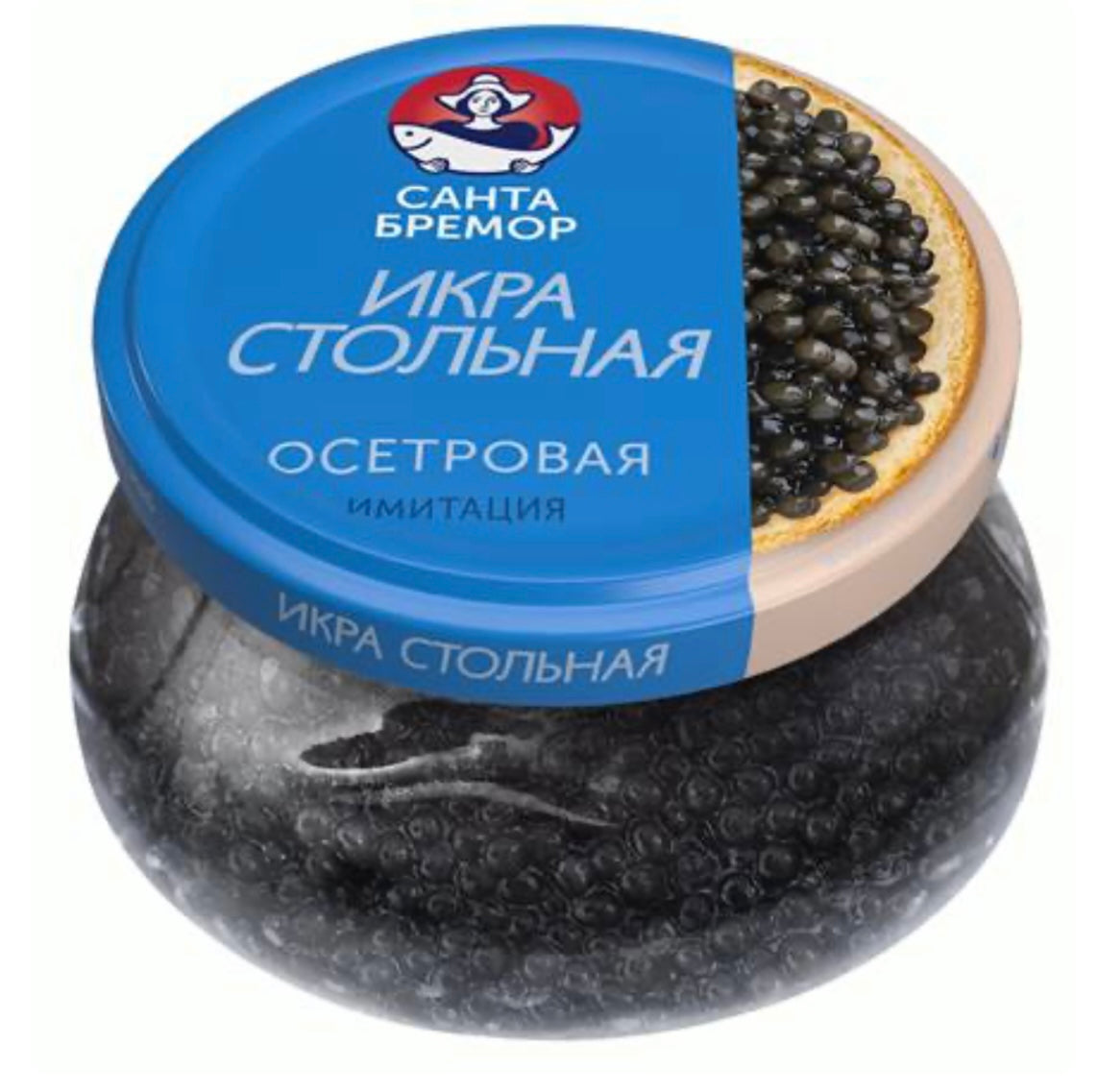 Икра «Стольная» черная имитация 220г