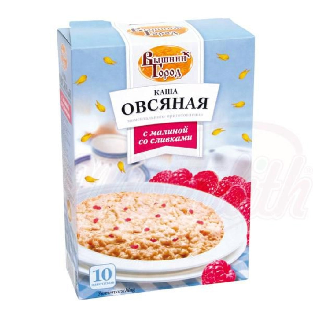 Каша овсяная с малиной со сливками в пакетиках быстрого приготовления