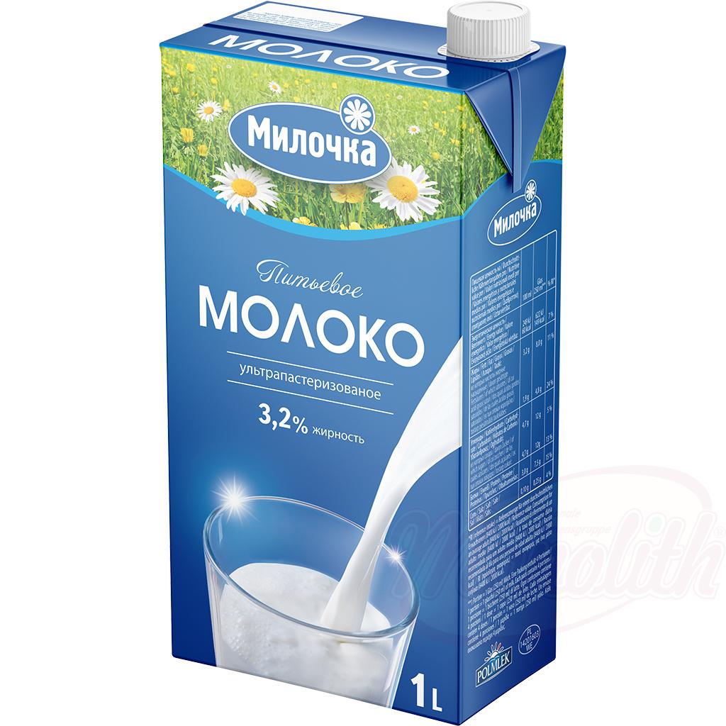 Lait « Milochka » 3,2% matière grasse 1l